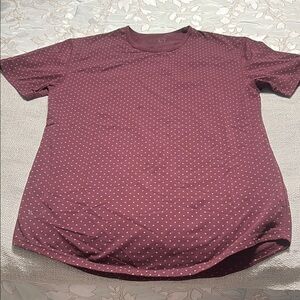 BYLT Basics Burgundy Polka Dot Tee